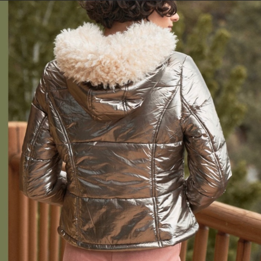 Quilted Baby Puffer Coat w/Faux Fur Lining - Picture 3 of 7
